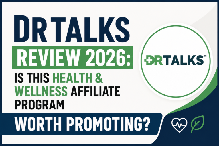 DrTalks Review 2026: Is This Health & Wellness Affiliate Program Worth Promoting?