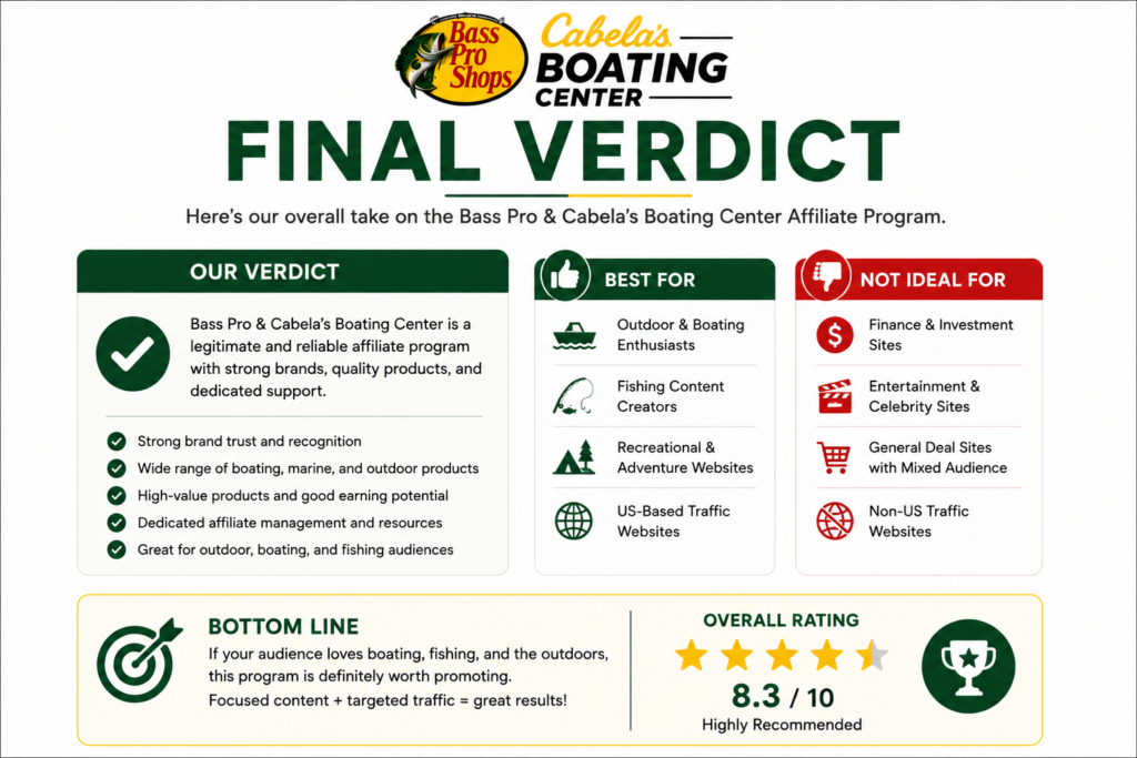 Bass Pro & Cabela's Boating Center Review 2026: Is This Affiliate Program Worth Joining?
