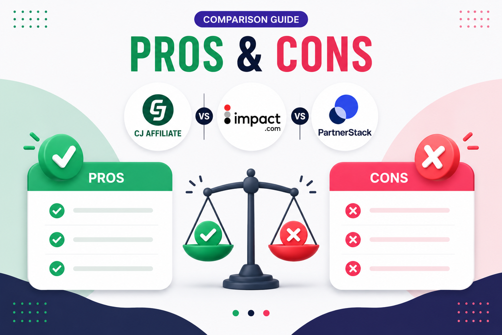CJ Affiliate vs Impact.com vs PartnerStack